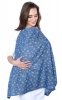 MijaCulture - 2 in1 Nursing Breastfeeding Cover / Scarf / Apron 4010/M34 Blue